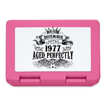 Birthday 1977 December 1977 born in December - Lunchbox - pink - Front