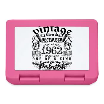 Geburtstag 1962 Dezember 1962 geboren im Dezember - Brotdose - Pink - Vorne