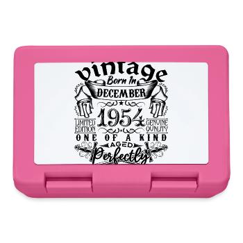 Geburtstag 1954 Dezember 1954 geboren im Dezember - Brotdose - Pink - Vorne