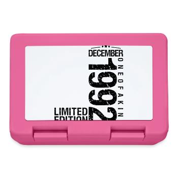 Birthday December 1992 December born in December - Lunchbox - pink - Front