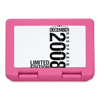 Birthday December 2008 December born in December - Lunchbox - pink - Front