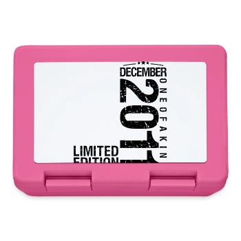 Birthday December 2011 December born in December - Lunchbox - pink - Front