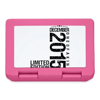 Birthday December 2015 December born in December - Lunchbox - pink - Front