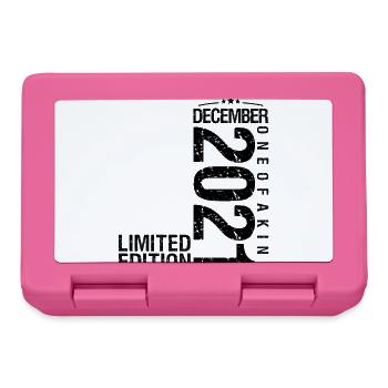 Birthday December 2021 December born in December - Lunchbox - pink - Front
