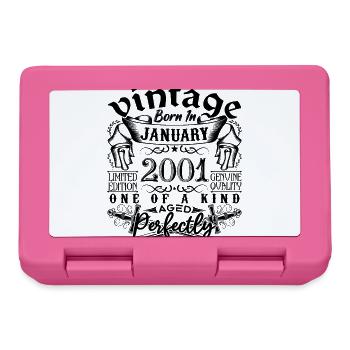 Birthday 2001 January 2001 born in January - Lunchbox - pink - Front