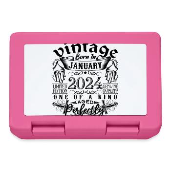 Geburtstag 2024 Januar 2024 geboren im Januar - Brotdose - Pink - Vorne
