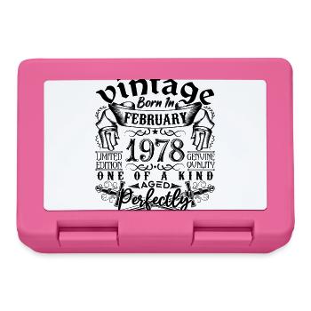 Birthday 1978 February 1978 born in February - Lunchbox - pink - Front