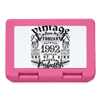 Birthday 1992 February 1992 born in February - Lunchbox - pink - Front
