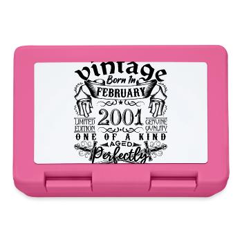 Birthday 2001 February 2001 born in February - Lunchbox - pink - Front