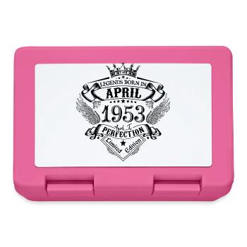 Geburtstag April 1953 April Geburtstag 1953 - Brotdose - Pink - Vorne