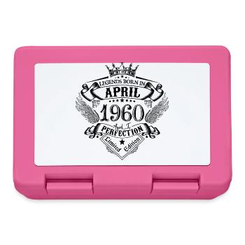Geburtstag April 1960 April Geburtstag 1960 - Brotdose - Pink - Vorne