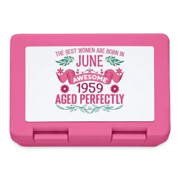 Juni 1959 Geburtstag der Frau Juni 1959 - Brotdose - Pink - Vorne