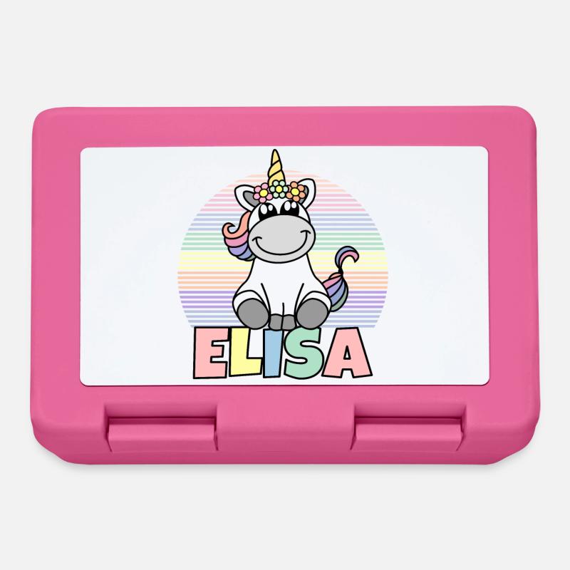 Elisa Einhorn Name - Brotdose - Pink