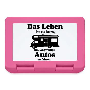 Wohnmobil,Camping,Fun Shirt,Wohnmobil Leben(25) - Brotdose - Pink - Vorne