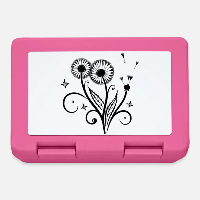 Löwenzahn, Pusteblume, dandelion - Brotdose - Pink