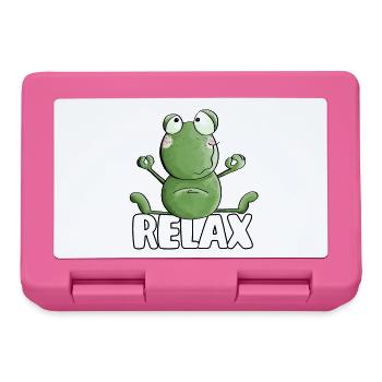 Yoga Relaxant Grenouille - Grenouilles - Crapaud - Quak - Boîte à goûter - rose - Devant
