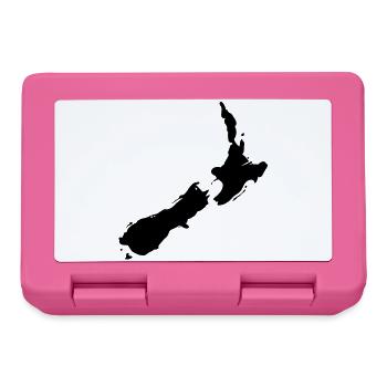 Neuseeland Karte - Brotdose - Pink - Vorne