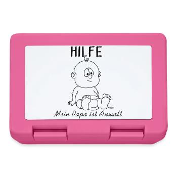 Hilfe Baby Anwalt - Brotdose - Pink - Vorne