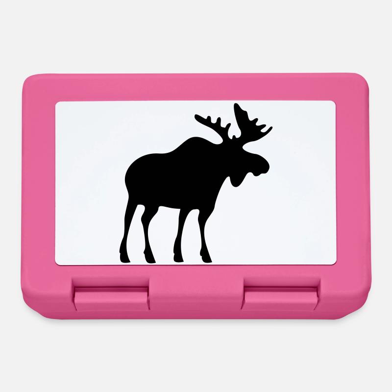 moose elk elch - Brotdose - Pink