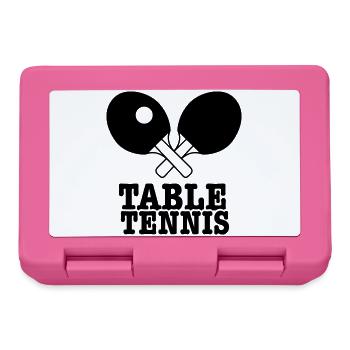 tennis de table - Boîte à goûter - rose - Devant