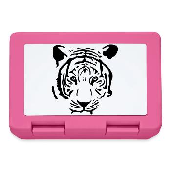 Weißer Tiger - Brotdose - Pink - Vorne