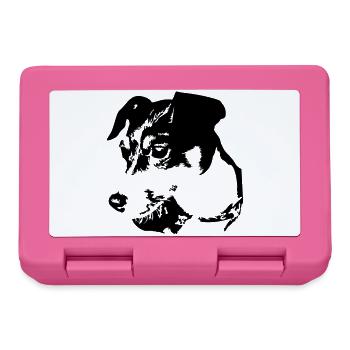 Jack Russell Terrier head - Lunchbox - pink - Front