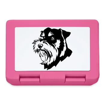 Schnauzer head - Lunchbox - pink - Front
