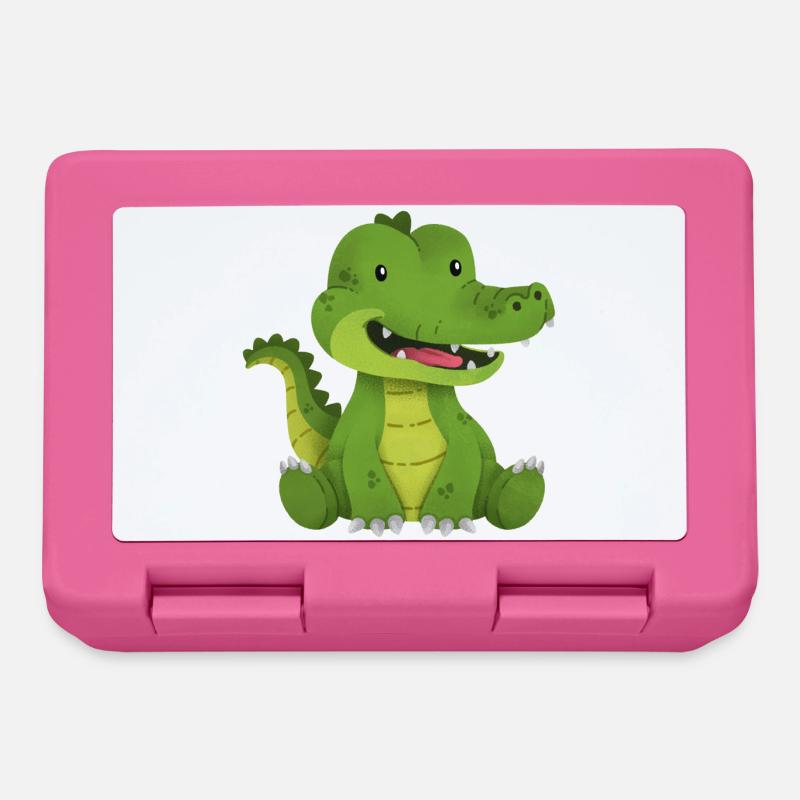 crocodile - Boîte à goûter - rose
