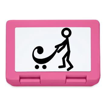 Bass player with a new baby - Lunchbox - pink - Front