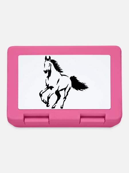 hengst - stute - fohlen - pferd - Brotdose - Pink