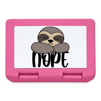 Faultier Nope - Brotdose - Pink - Vorne