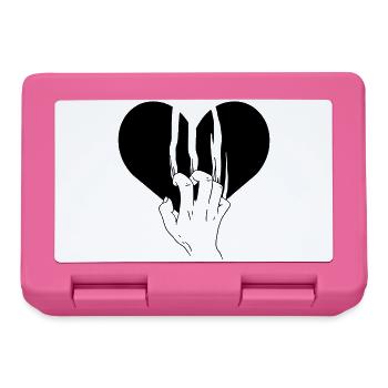 Gebrochenes Herz zerrissene Liebe - Brotdose - Pink - Vorne