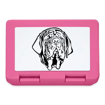 Mastino Napoletano Tête - Boîte à goûter - rose - Devant