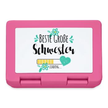 Beste Große Schwester Loading - Brotdose - Pink - Vorne