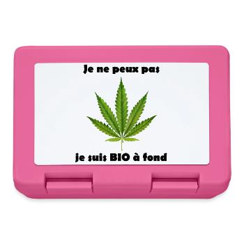 Stylized cannabis leaf for clothing - Lunchbox - pink - Front