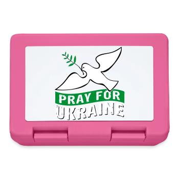 Pray for Ukraine mit Taube | Vectorgraphic - Brotdose - Pink - Vorne