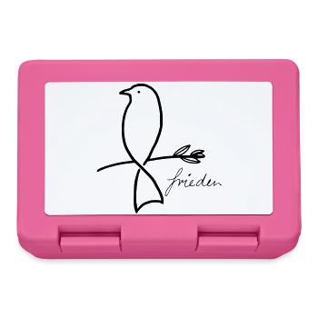 Paix - Boîte à goûter - rose - Devant
