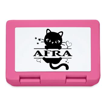 T-Shirt Afra T-Shirt Geschenkidee weiblicher Name - Brotdose - Pink - Vorne