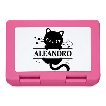 t-shirt Aleandro cat t-shirt gift idea - Lunchbox - pink - Front