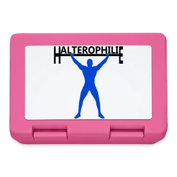 Haltérophilie - Boîte à goûter - rose - Devant