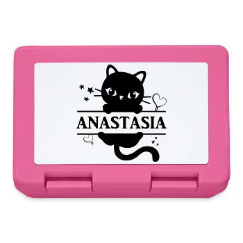 T-Shirt Anastasia T-Shirt Katze Geschenkidee Katze Katze Katze - Brotdose - Pink - Vorne