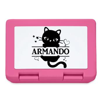 t-shirt Armando t-shirt chat cadeau idée chat chat - Boîte à goûter - rose - Devant