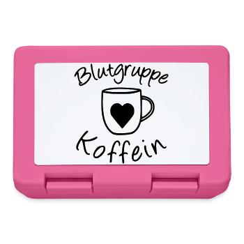 Blutgruppe Koffein - Brotdose - Pink - Vorne