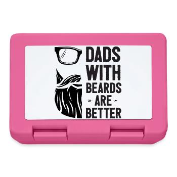 Dads with Beards Are Better - Lunchbox - pink - Front