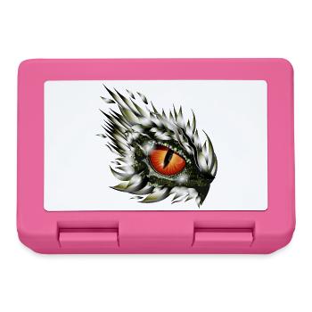 magisches Auge eines Drachen im Tattoo Stil - Brotdose - Pink - Vorne