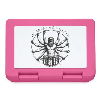 Schlagzeuger - Drummer of the Universe - Brotdose - Pink - Vorne