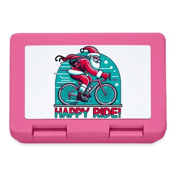 Happy Ride Chrsitmas St. Nicholas on the road bike - Lunchbox - pink - Front