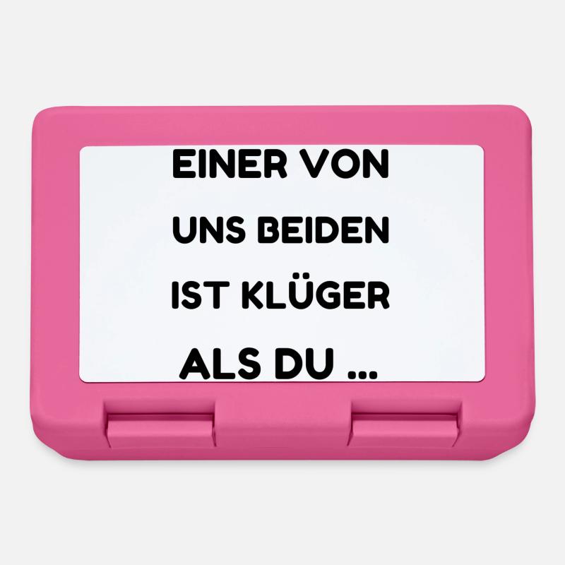 Einer Von Uns Beiden Ist Klüger Als Du - Brotdose - Pink