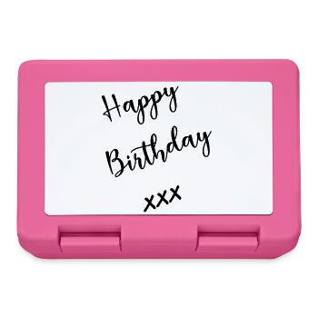 HAPPY BIRTHDAY - Boîte à goûter - rose - Devant