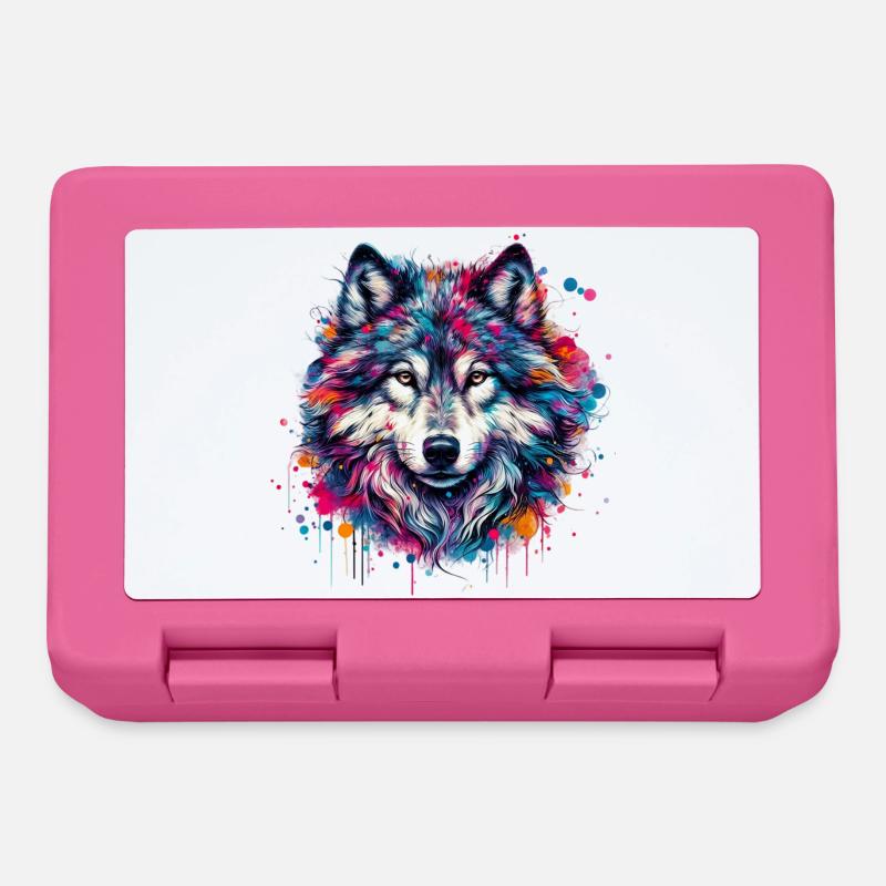 Wolf - Brotdose - Pink